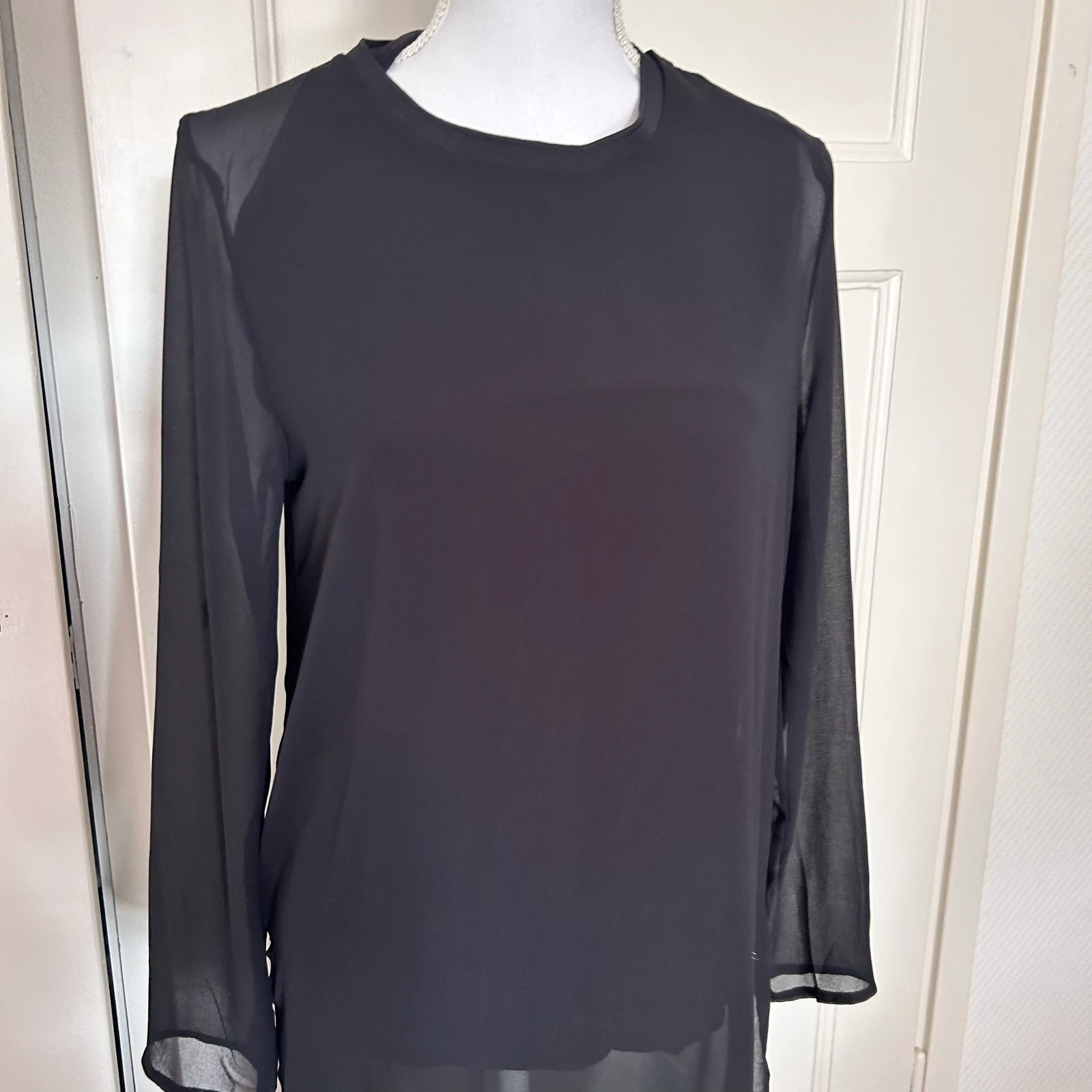 Esmara Túnica Top Negro Transparente - Talla M (38) – photo 2